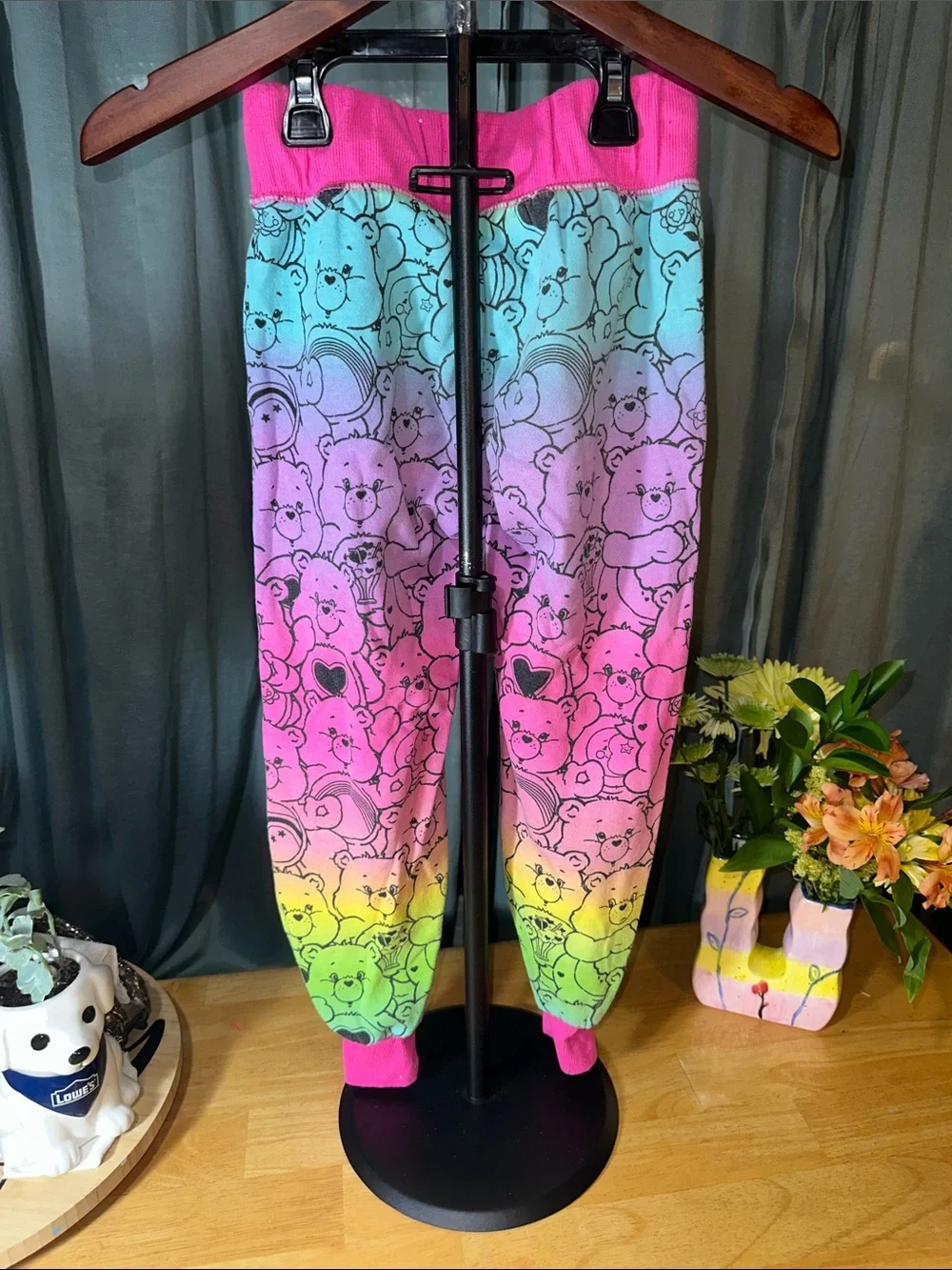 🎉Justice x Care Bears Girls' Ombre Rainbow Jogger Pajamas - Pink S(7/8) B313
